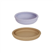 Mellow Plate & Bowl - Lavender/Camel