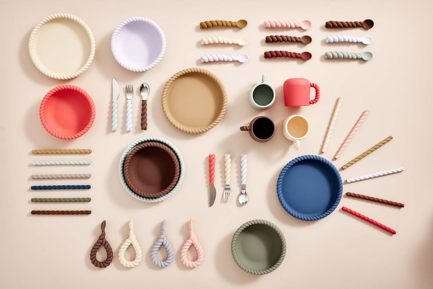 Mellow Plate & Bowl - Lavender/Camel