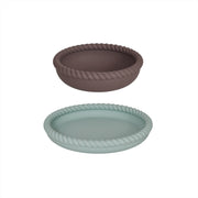 Mellow Plate & Bowl - Choko/Dusty Mint