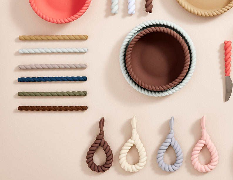 Mellow Plate & Bowl - Choko/Dusty Mint