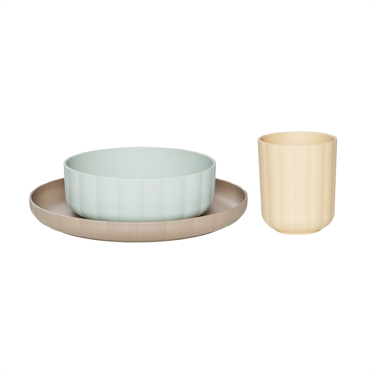 Pullo Tableware Set - Camel/Mint/Vanilla