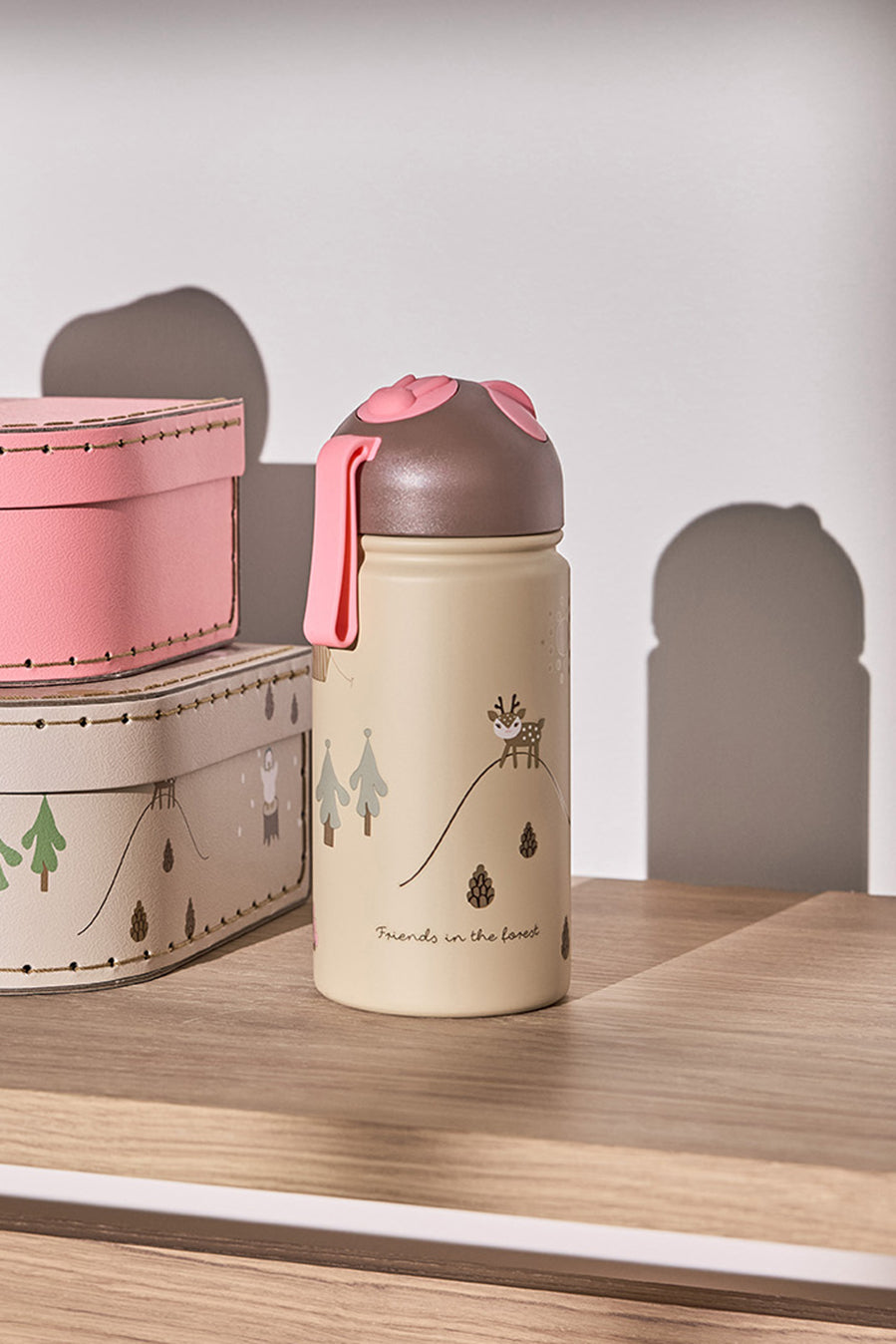Friends in the Forest Bottle - Pink - 360ml