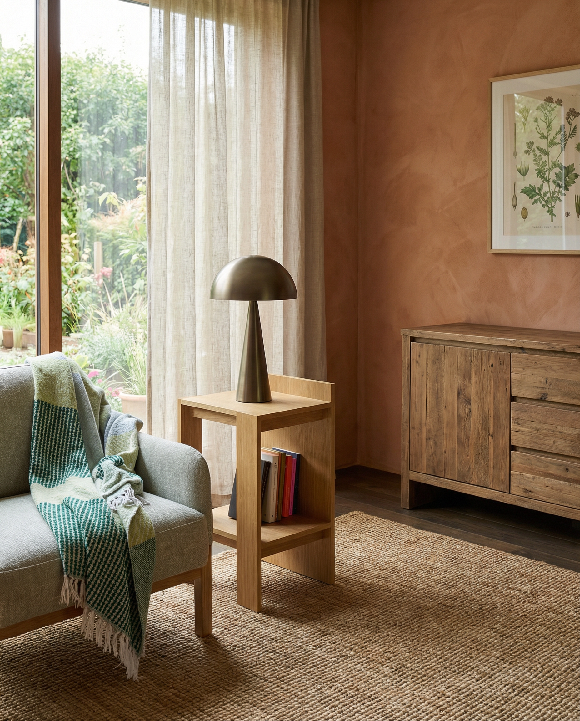 Mush Table Lamp Tall - Burnished Brass