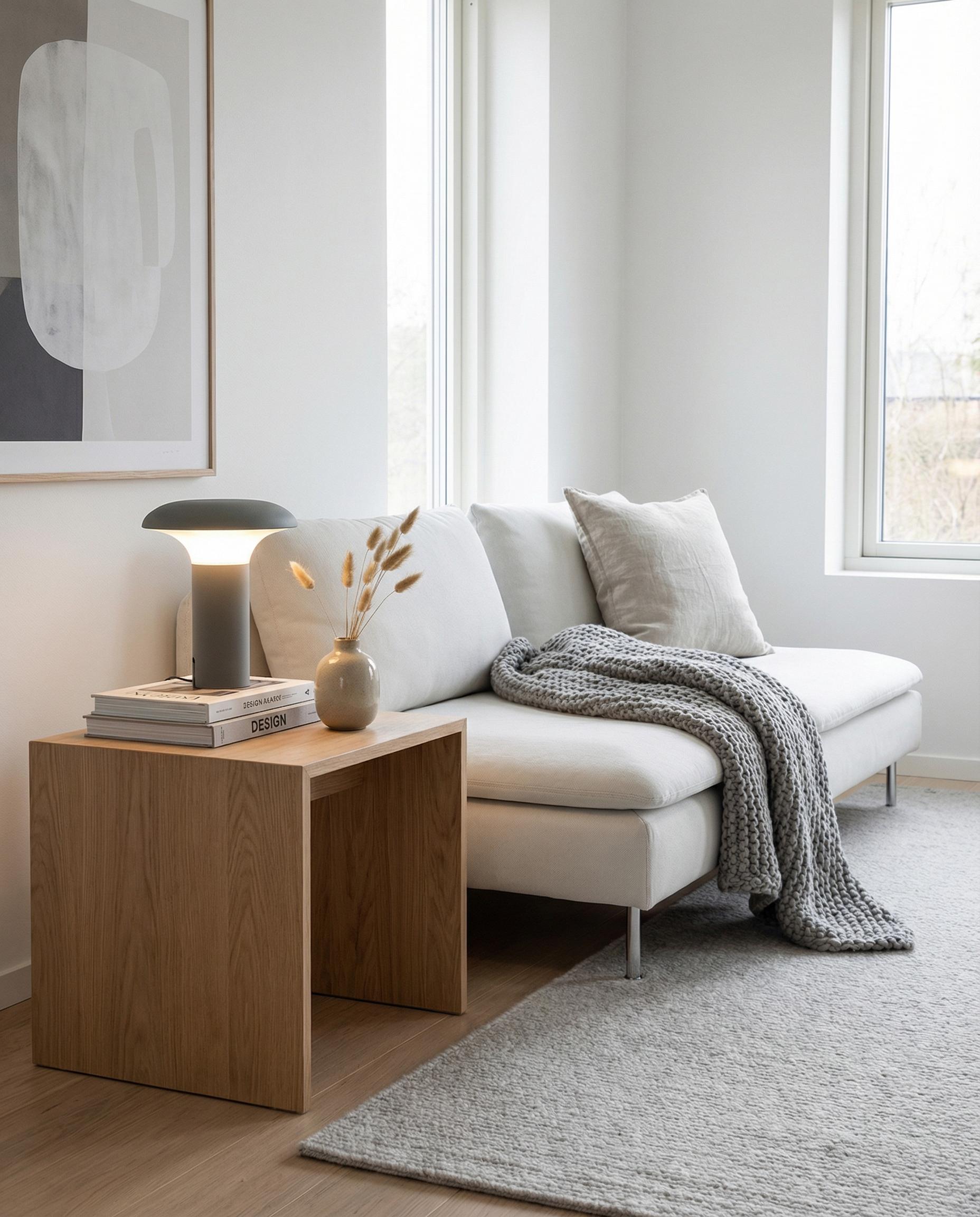 Ramsey LED Table Lamp - Grey