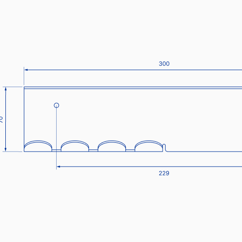 SHOOK Shelf with Hooks (Long)