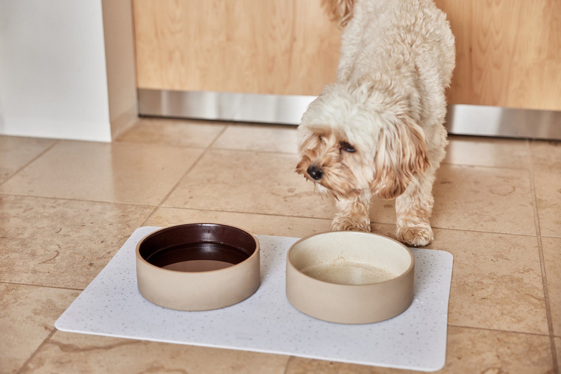 Koko Dog Bowl Mat - Light Blue