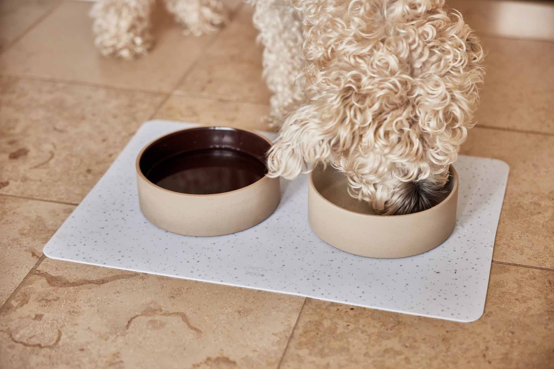 Koko Dog Bowl Mat - Light Blue